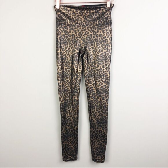SPANX | Faux Leather Leopard Animal Print Leggings Women’s Size Small - Picture 4 of 12